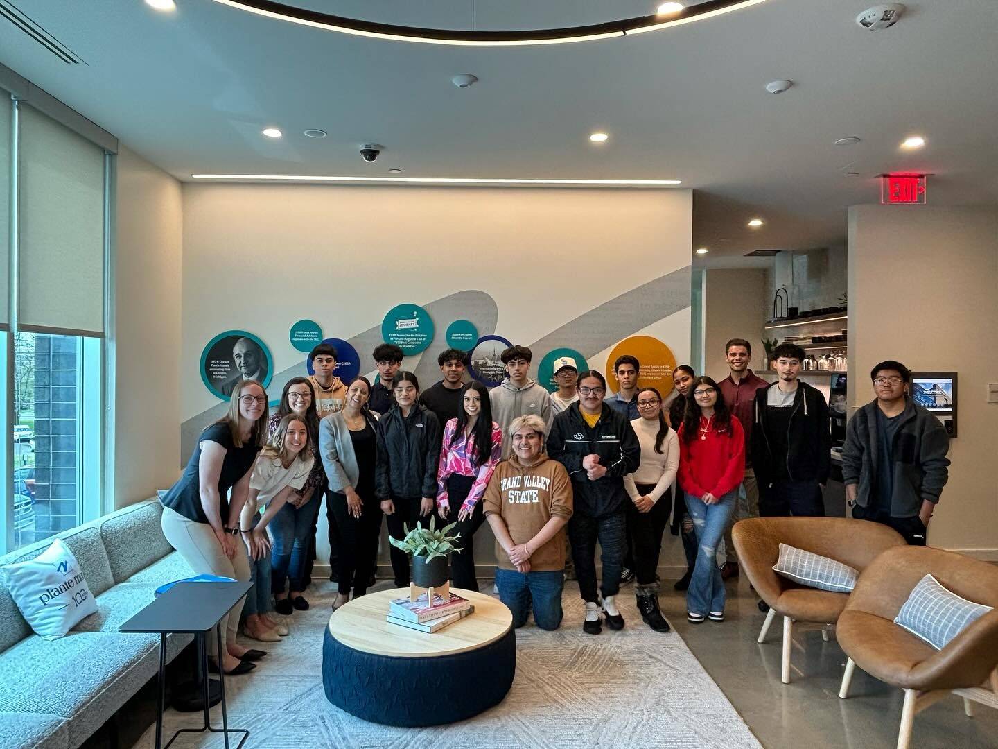 students visiting a bank